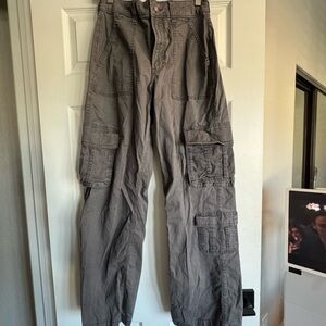 Hollister Charcoal Cargo Pants